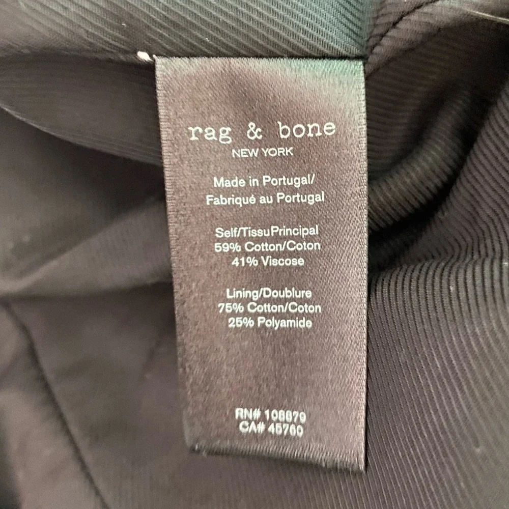 rag & bone Olive Green Velvet Military-Style Blazer - Picture 9 of 12